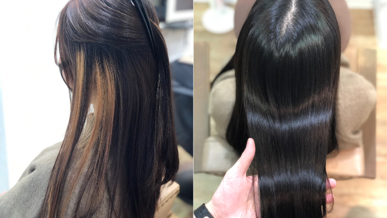 Instagramを見てご来店 数ヶ月美容室に行かないからインナーカラーブリーチ部分含めて地毛に戻したい Liss 恵比寿 フリーランス美容師のみの 美容室 代表 渡辺真一 地毛に戻す美容師 コンプレックス お悩み相談